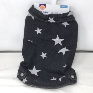 Top paw denim jacket, size small, for dogs